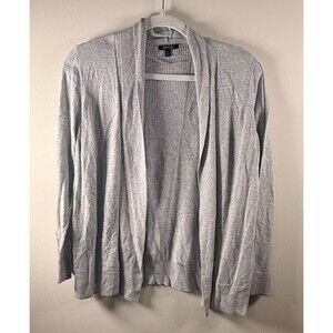 Apt. 9 Womens Gray Solid Rib-Knit Long Sleeve Sweater - Plus Size PL